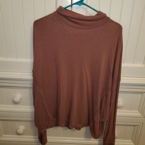 High neck long sleeve top